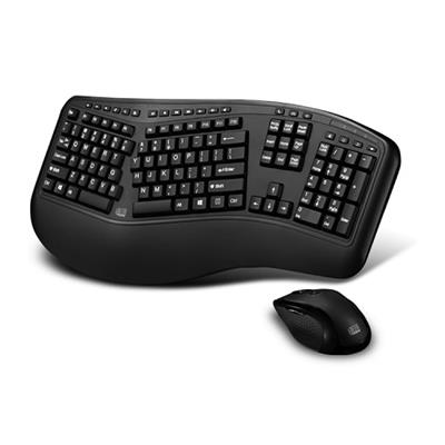 Adesso WKB-1500GB Tru-Form Media 1500 - Wireless Ergonomic Keyboard and Laser Mouse Adesso WKB-1500GB Tru-Form Media 1500 - Wireless Ergonomic Keyboard and Laser Mouse