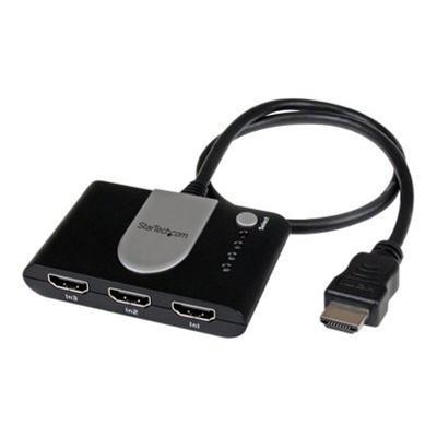 StarTech.com VS123HD 3 Port HDMI Auto Switch w IR Remote Control Video audio switch 3 x HDMI desktop