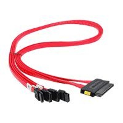 SIIG CB S20911 S1 SAS internal cable SAS 6Gbit s 32 pin 4i MultiLane receptacle to 7 pin SATA receptacle 2.5 ft red