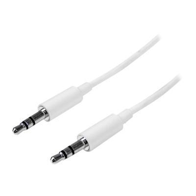 StarTech.com MU2MMMSWH 2m White Slim 3.5mm Stereo Audio Cable - 3.5mm Audio Aux Stereo - Male to Male Headphone Cable - 2x Mini Jack (M) StarTech.com MU2MMMSWH 2m White Slim 3.5mm Stereo Audio Cable - 3.5mm Audio Aux Stereo - Male to Male Headphone Cable - 2x Mini Jack (M)