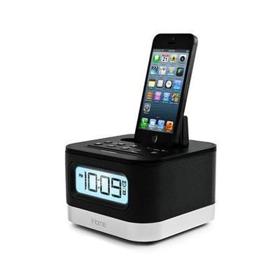 Ipl10 Dual Charging Stereo Fm Clock Radio With Lightning Dock And Usb Charge/play For Iphone Or Ipod