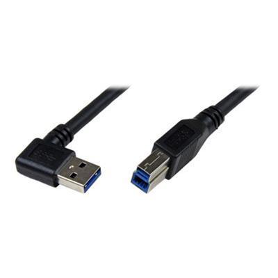 StarTech.com USB3SAB2MRA SuperSpeed USB 3.0 Cable Right Angle A to B M M USB cable USB Type B M to USB Type A M USB 3.0 6.6 ft molded right a