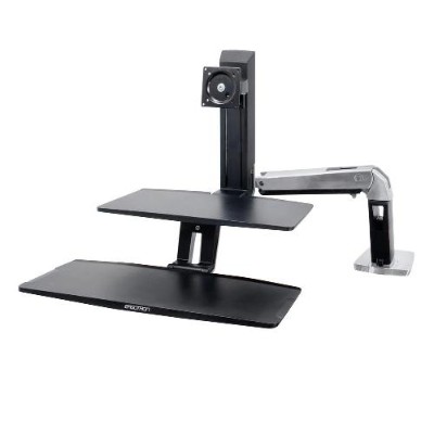Ergotron 24-391-026 WorkFit-A with Suspended Keyboard Single HD - Stand (tray desk clamp mount grommet mount pivot swing arm) for LCD display / keyboard - Ergotron 24-391-026 WorkFit-A with Suspended Keyboard Single HD - Stand (tray desk clamp mount grommet mount pivot swing arm) for LCD display / keyboard -