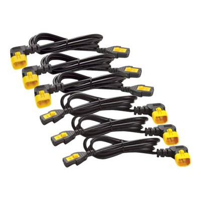 APC AP8706R NA Power cable IEC 60320 C13 to IEC 60320 C14 10 A 6 ft 90° connector black North America