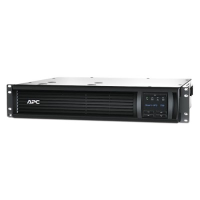 APC SMT750R2 NMC Smart UPS 750VA LCD RM UPS rack mountable AC 120 V 500 Watt 750 VA Ethernet 10 100 RS 232 USB output connectors 6 2U black