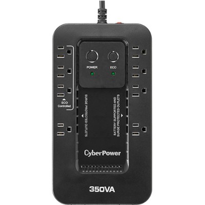 Cyberpower EC350G Ecologic Series EC350G UPS AC 120 V 255 Watt 350 VA USB output connectors 8