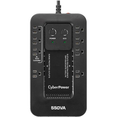 Cyberpower EC550G Ecologic Series EC550G UPS AC 120 V 330 Watt 550 VA USB output connectors 8