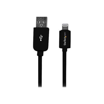 StarTech.com USBLT2MB 2m 6ft Long Black Apple 8 pin Lightning Connector to USB Cable for iPhone iPod iPad Charge and Sync Cable