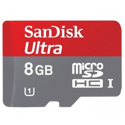 Sandisk SDSDQUA 008G A46 8GB Mobile Ultra microSDHC Class 10 Memory Card