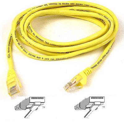 Belkin A3L791 06 YLW S Patch cable RJ 45 M to RJ 45 M 6 ft UTP CAT 5e snagless booted yellow B2B for Omniview SMB 1x16 SMB 1x8 OmniView I