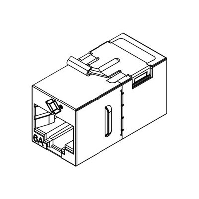 Black Box C6ACP70S-SV Keystone coupler - RJ-45 (F) to RJ-45 (F) - shielded - CAT 6a - silver Black Box C6ACP70S-SV Keystone coupler - RJ-45 (F) to RJ-45 (F) - shielded - CAT 6a - silver