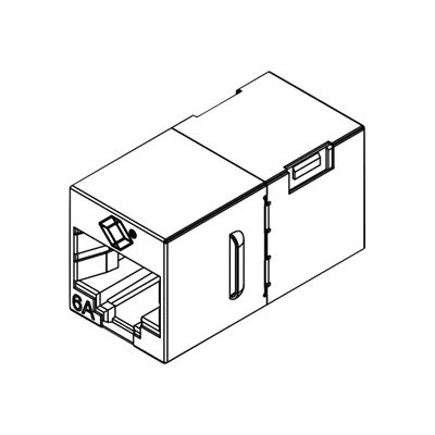 Black Box C6ACP71S-SV Network coupler - RJ-45 (F) to RJ-45 (F) - shielded - CAT 6a - silver Black Box C6ACP71S-SV Network coupler - RJ-45 (F) to RJ-45 (F) - shielded - CAT 6a - silver