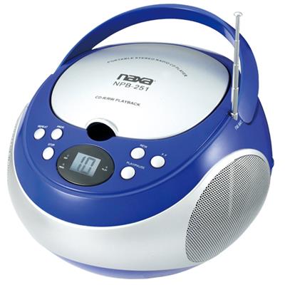 Naxa Electronics NPB251BL NAXA NPB251BL PORTABLE CD PLAYER WITH A Naxa Electronics NPB251BL NAXA NPB251BL PORTABLE CD PLAYER WITH A
