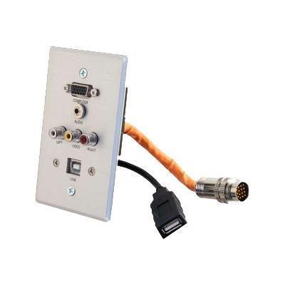 Cables To Go 60040 RR AL WPLATE HD15+3.5+3RCA+USB V.2 Cables To Go 60040 RR AL WPLATE HD15+3.5+3RCA+USB V.2