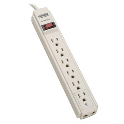 TrippLite TLP604TEL Surge Protector Power Strip 120V 6 Outlet RJ11 4 Cord 790 Joule Surge protector 15 A AC 120 V output connectors 6 attractive gra