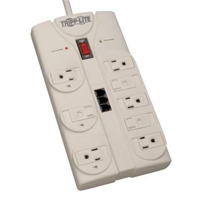 TrippLite TLP808TEL Surge Protector Power Strip 120V 5 15R 8 Outlet RJ11 8 Cord 2160 Joule Surge protector 15 A AC 120 V output connectors 8 attract