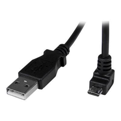 StarTech.com USBAUB1MD 1m Micro USB Cable A to Down Angle Micro B USB cable Micro USB Type B M to USB M USB 2.0 3.3 ft 90° connector molded b