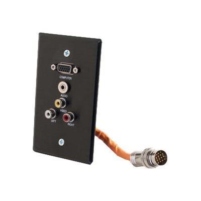 Cables To Go 60031 Rapidrun Single Gang Integrated Hd15   3.5mm   Rca Audio/video Wall Plate - Wall Plate