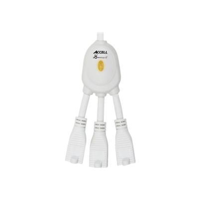 Accell D080B 018K PowerSquid Jr. Outlet Multiplier Power strip AC 125 V output connectors 3 36 in white