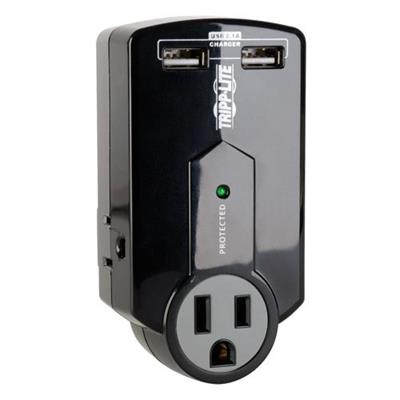 TrippLite SK120USB 3 Outlet Direct Plug In 540 Joules 2.1 amp USB charger Protect It! Surge Suppressor