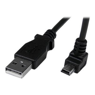 StarTech.com USBAMB2MD 2m Mini USB Cable A to Down Angle Mini B USB cable USB M to mini USB Type B M USB 2.0 6.6 ft 90° connector molded blac