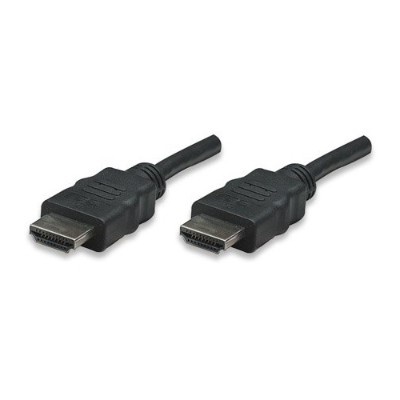 Manhattan 308434 High Speed HDMI Cable 4K 3D HDMI Male to Male Shielded Black 15m 50ft
