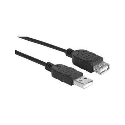 Manhattan 393843 USB extension cable USB F to USB M USB 2.0 6 ft molded black