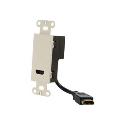 Cables To Go 41044 HDMI Pass Through Decorative Style Wall Plate Ivory Mounting plate HDMI ivory