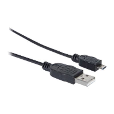 Manhattan 393874 Hi Speed USB Device Cable USB cable USB M to Micro USB Type B M USB 2.0 3.3 ft molded black