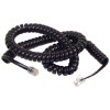 Coiled Telephone Handset Cord 12 Ft. (3.7m) Black