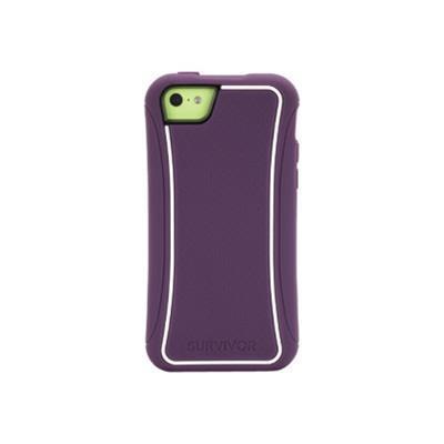 Griffin GB38172 Survivor Slim Protective cover for cell phone silicone polycarbonate purple for Apple iPhone 5c