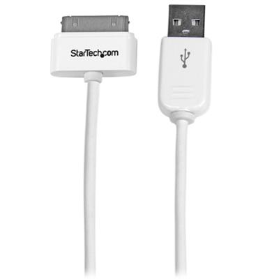 Startech Usb2adc30cm 0.3m (11in) Short Apple 30-pin Dock Connector To Usb Cable Iphone Ipod Ipad With Stepped Connector - Charge Sync