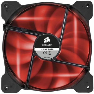 Corsair Memory CO 9050017 RLED Air Series LED AF140 Quiet Edition Case fan 140 mm red