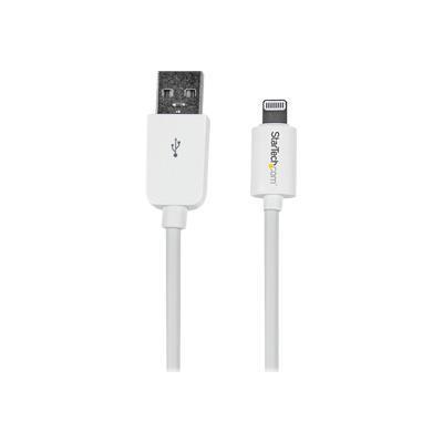 StarTech.com USBLT30CMW 0.3m 11in Short White Apple 8 pin Lightning Connector to USB Cable for iPhone iPod iPad Charge Sync Cable