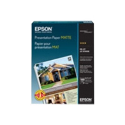 Epson S041069 L Presentation Paper smooth matte 4.9 mil bright white Super B 13 in x 19 in 102 g m² 100 sheet s for Stylus Color 1520 SureCo