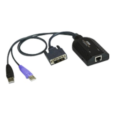 Aten Technology KA7166 KA7166 Keyboard video mouse KVM cable RJ 45 F to USB DVI D M 3.6 in