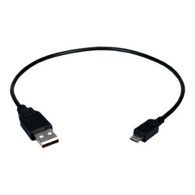 QVS USB2P 01 USB cable Micro USB Type B M to USB M 1 ft molded black