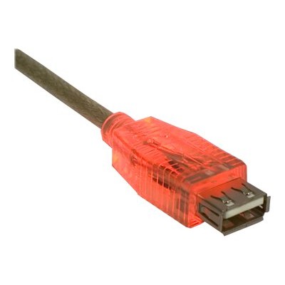 QVS CC2210C 06RDL USB extension cable USB F to USB M USB 2.0 6 ft silver translucent
