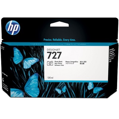 HP Inc. B3P23A 727 130 ml dye based photo black original ink cartridge for DesignJet T1500 T1530 T2500 T2530 T920 T930