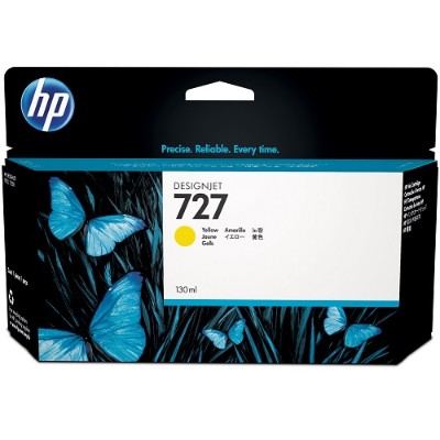 HP Inc. B3P21A 727 130 ml dye based yellow original ink cartridge for DesignJet T1500 T1530 T2500 T2530 T920 T930