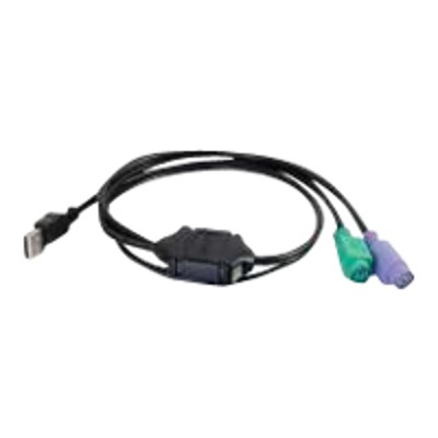 Cables To Go 27425 USB to Dual PS 2 Keyboard and Mouse Adapter Cable Keyboard mouse adapter USB M to PS 2 F 3 ft black
