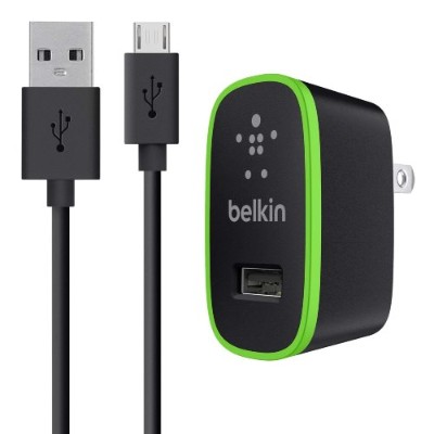 Belkin F8M667TT04 BLK Universal Home Charger with Micro USB ChargeSync Cable Power adapter 10 Watt 2.1 A USB power only on cable Micro USB blac