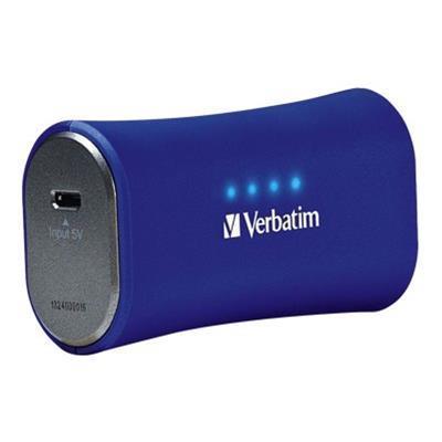 Verbatim 98358 Portable Power Pack - External battery pack Li-Ion 2200 mAh - on cable: Micro-USB - cobalt blue Verbatim 98358 Portable Power Pack - External battery pack Li-Ion 2200 mAh - on cable: Micro-USB - cobalt blue