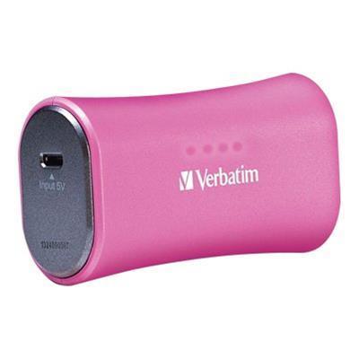 Verbatim 98361 Portable Power Pack - External battery pack Li-Ion 2200 mAh - on cable: Micro-USB - pink Verbatim 98361 Portable Power Pack - External battery pack Li-Ion 2200 mAh - on cable: Micro-USB - pink