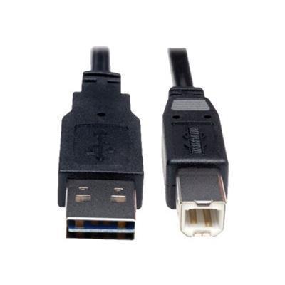 TrippLite UR022 010 Universal Reversible USB 2.0 Hi Speed Cable Reversible A to B M M 10 ft.