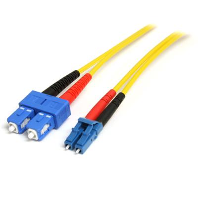 StarTech.com SMFIBLCSC7 7m Fiber Optic Cable Single Mode Duplex 9 125 LSZH LC SC OS1 LC to SC Fiber Patch Cable