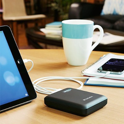 Verbatim 98343 Dual USB Portable Power Pack - Power bank Li-Ion 12000 mAh - 2.1 A - 2 output connectors (USB (power only)) - on cable: Micro-USB Verbatim 98343 Dual USB Portable Power Pack - Power bank Li-Ion 12000 mAh - 2.1 A - 2 output connectors (USB (power only)) - on cable: Micro-USB