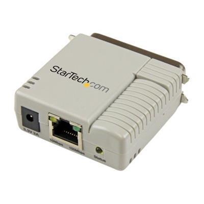 StarTech.com PM1115P2 1 Port 10 100 Mbps Ethernet Parallel Network Print Server Print server parallel 10 100 Ethernet beige