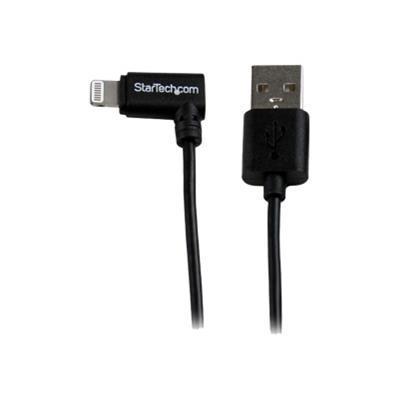 StarTech.com USBLT1MBR 1m Angled Black Apple Lightning to USB Cable for iPhone iPad Lightning cable Lightning M to USB M 3.3 ft double shielded bl