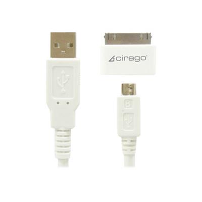 Cirago IMA1000 IMA1000 USB Sync Charge Cable Kit Cable kit white for Apple iPad iPhone iPod Apple Dock